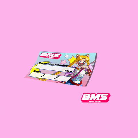 Sailor Samurai Oil Change Sticker